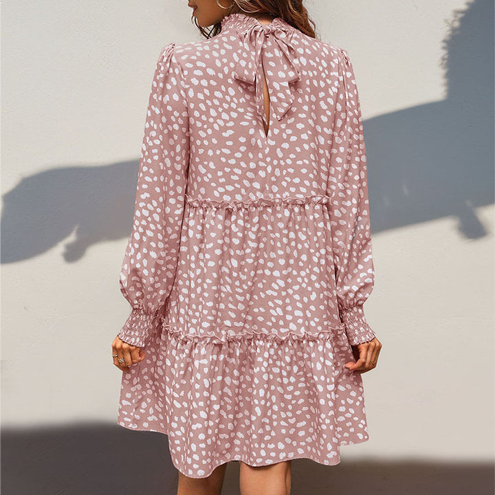 Damen Fließendes Kleid mit Rüschendetails Drune