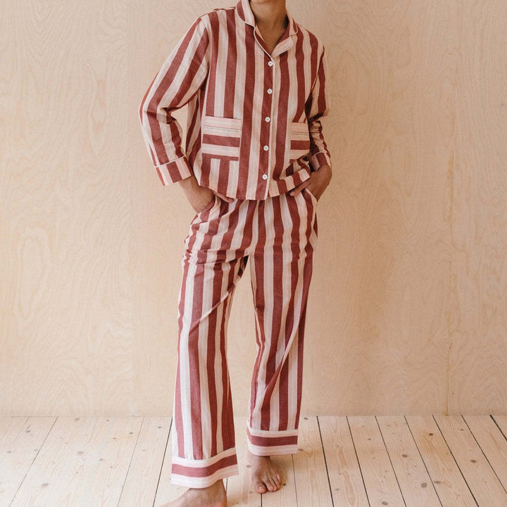 Damen Pyjama-Set mit modischem Streifenmuster Drune