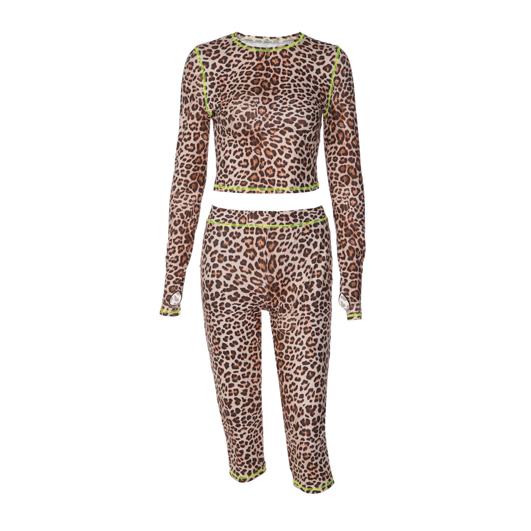 Damen Tierdruck Sport-Set Drune