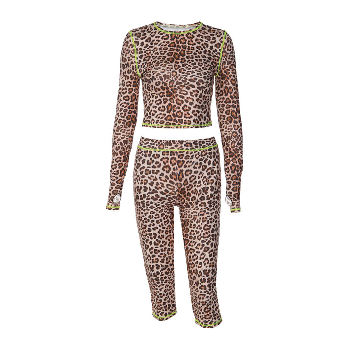 Damen Tierdruck Sport-Set Drune
