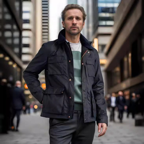 Herren funktionale Utility-Jacke mit praktischen Taschen Drune