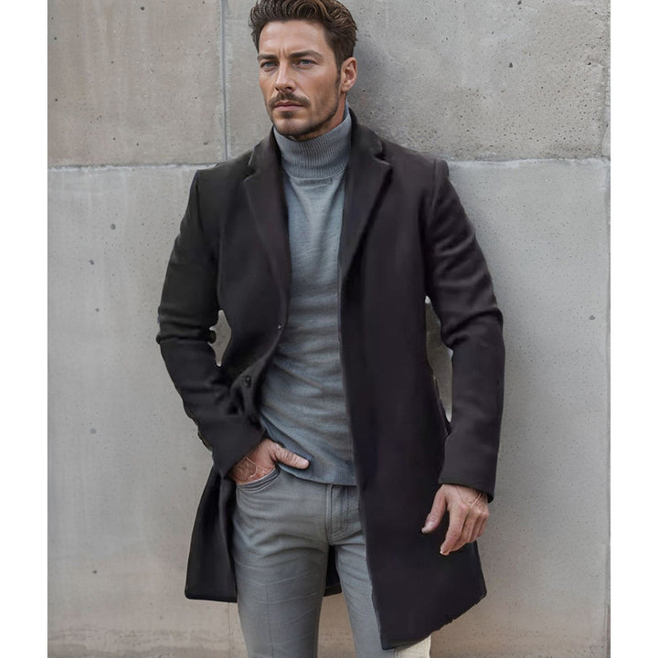 Herren Eleganter Wollmantel mit hochwertiger Verarbeitung Drune