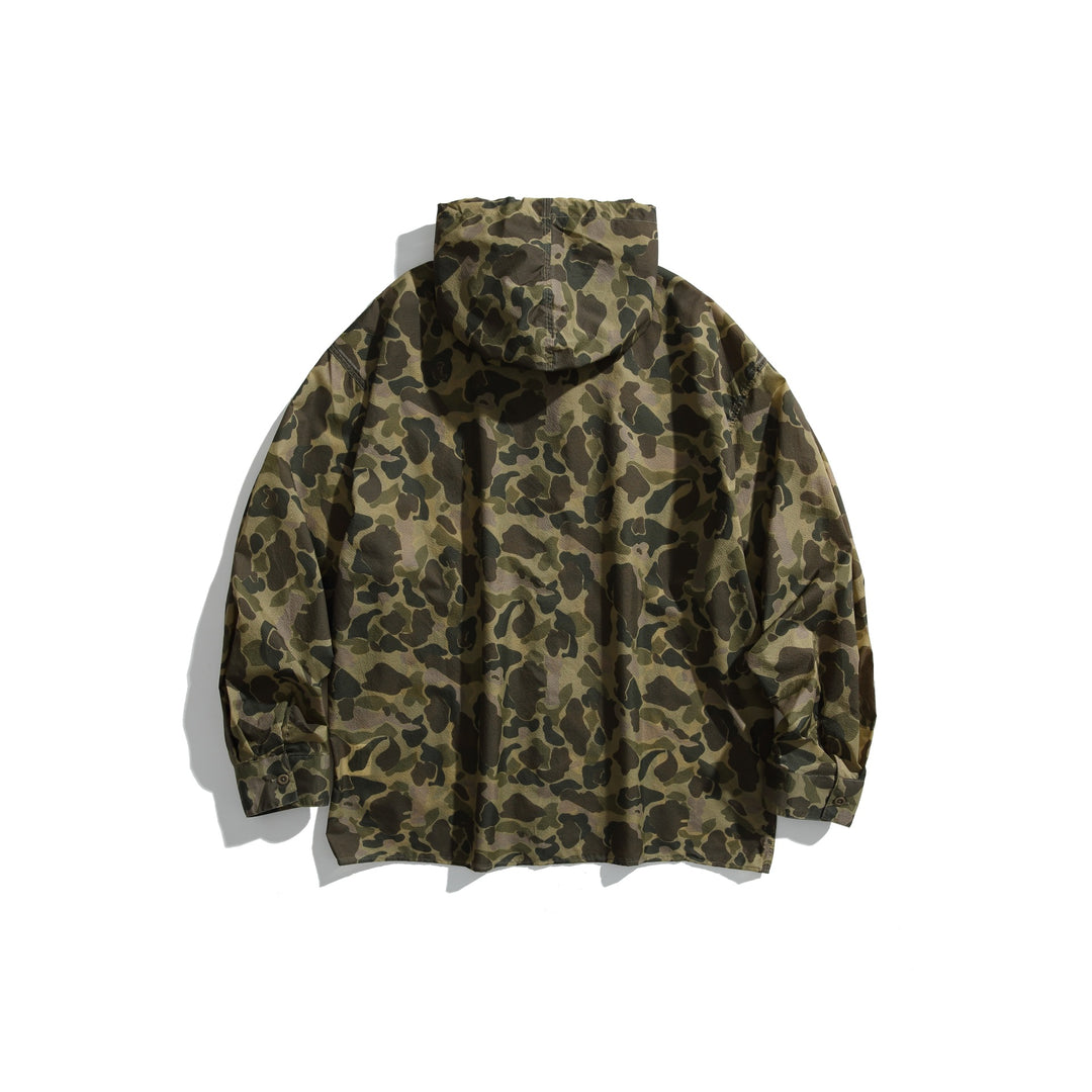 Herren Camouflage-Kapuzenshirt im Oversized-Utility-Stil Drune