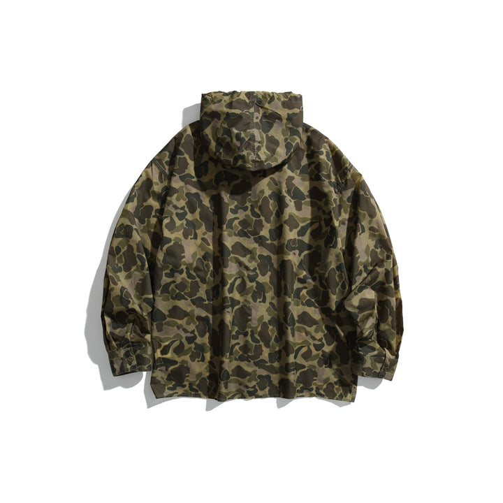 Herren Camouflage-Kapuzenshirt im Oversized-Utility-Stil Drune