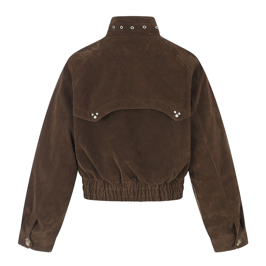 Herren Veloursleder‑Bomberjacke im Pilotenstil Drune