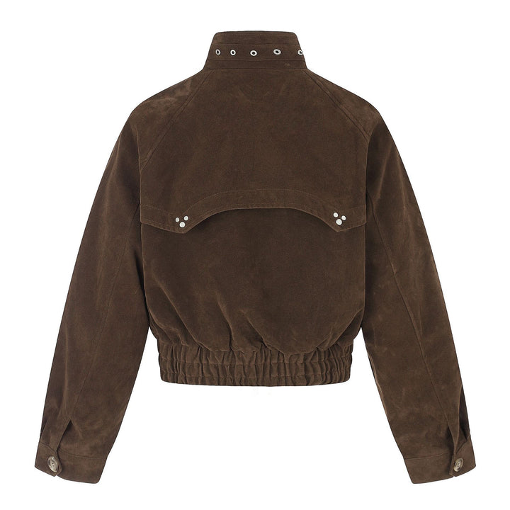 Herren Veloursleder‑Bomberjacke im Pilotenstil Drune