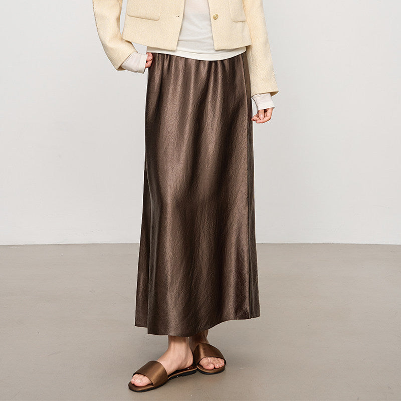 Damen Eleganter Maxirock aus hochwertigem Chiffon Drune