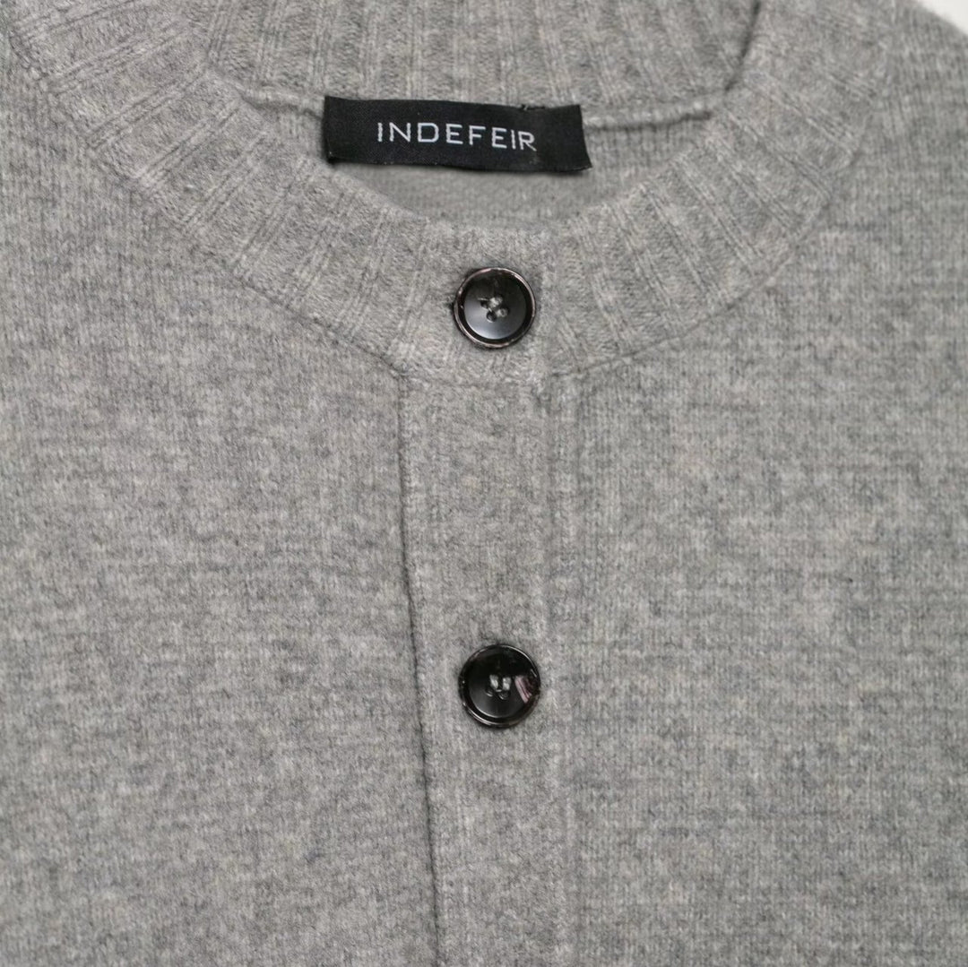 Damen lässiger Strickcardigan mit Knopfdetails Drune
