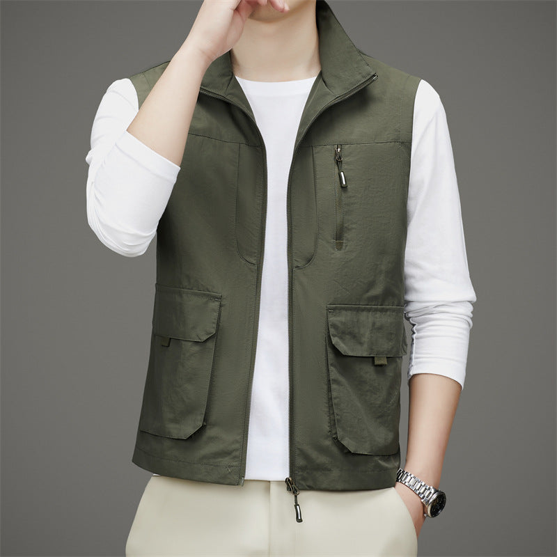 Herren leichte Outdoor-Weste mit praktischen Taschen und modernem Schnitt Drune