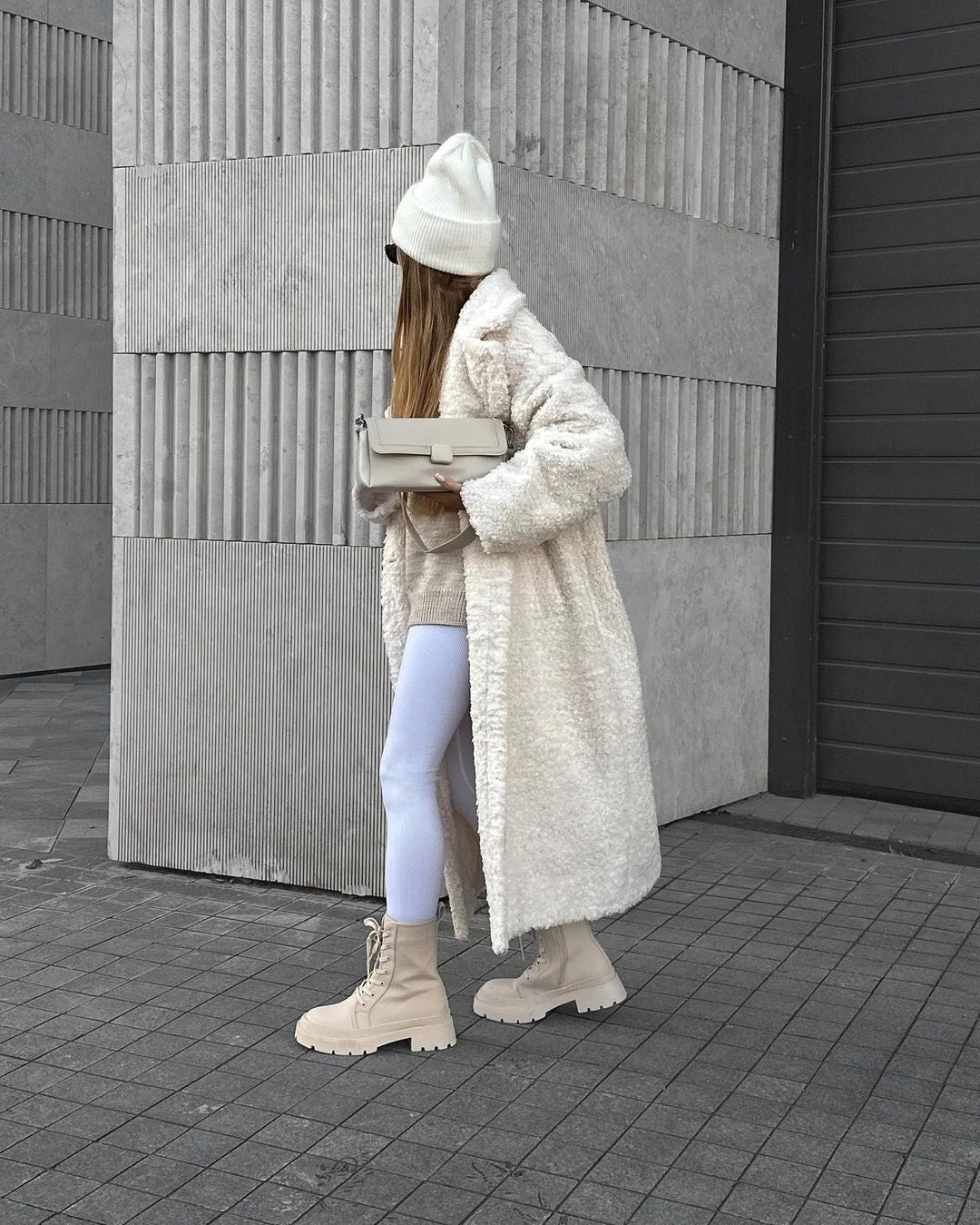 Damen wadenhohe robuste Schnürstiefel mit Plateau-Profilsohle Drune