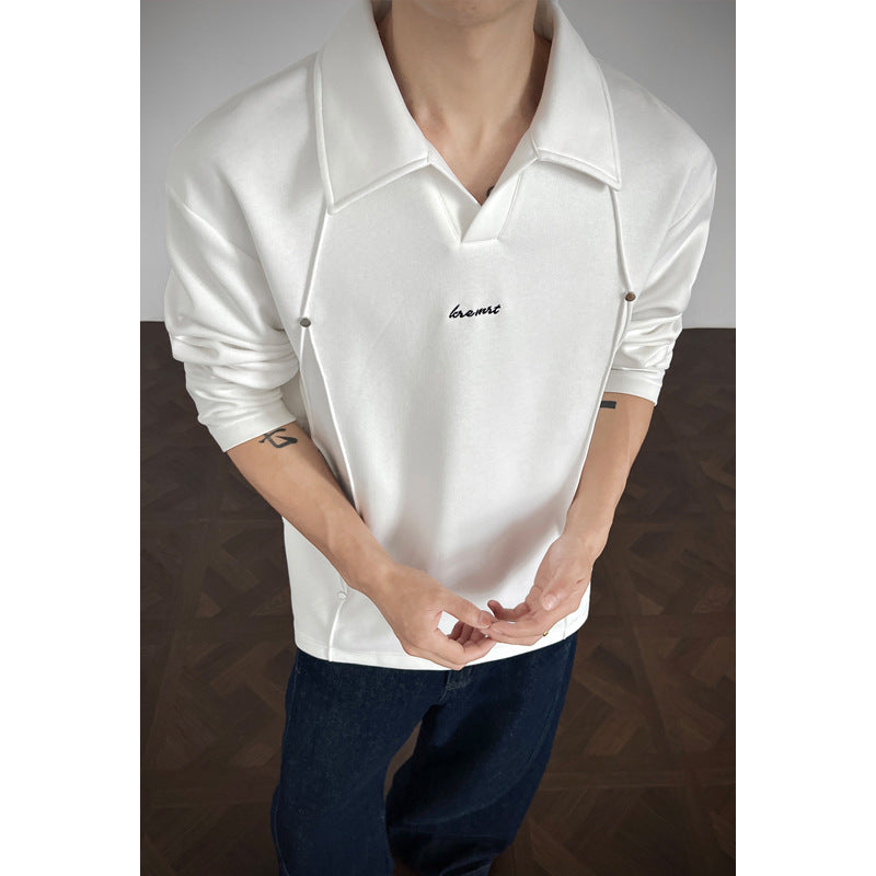 Herren Sportliches Langarm-Poloshirt Drune