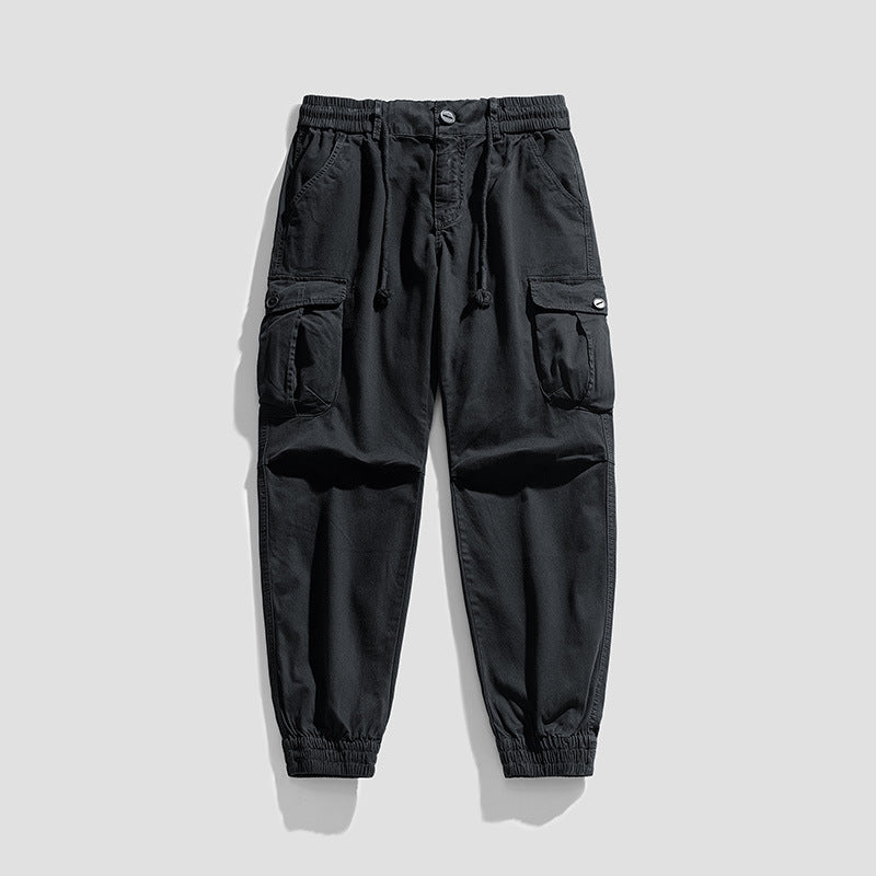 Herren Urbane Utility-Cargo-Jogger mit elastischem Komfortbund, Tunnelzug und Klapp‑Mehrfachtaschen Drune