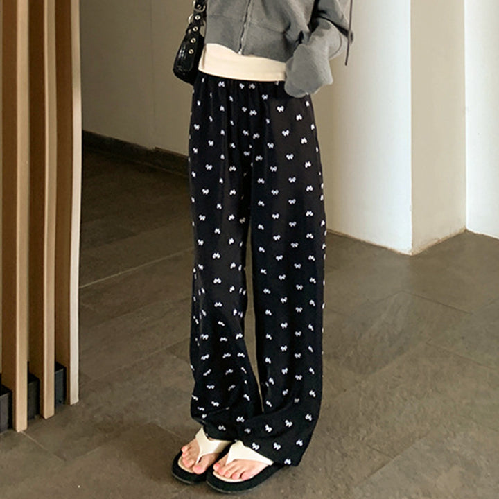 Damen Gemütliche Palazzo-Hose mit elegantem Muster Drune