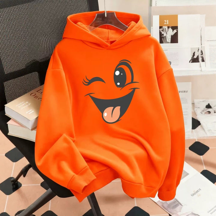 Damen Lustiger Kapuzenpullover mit einzigartigem Emoji-Design Drune