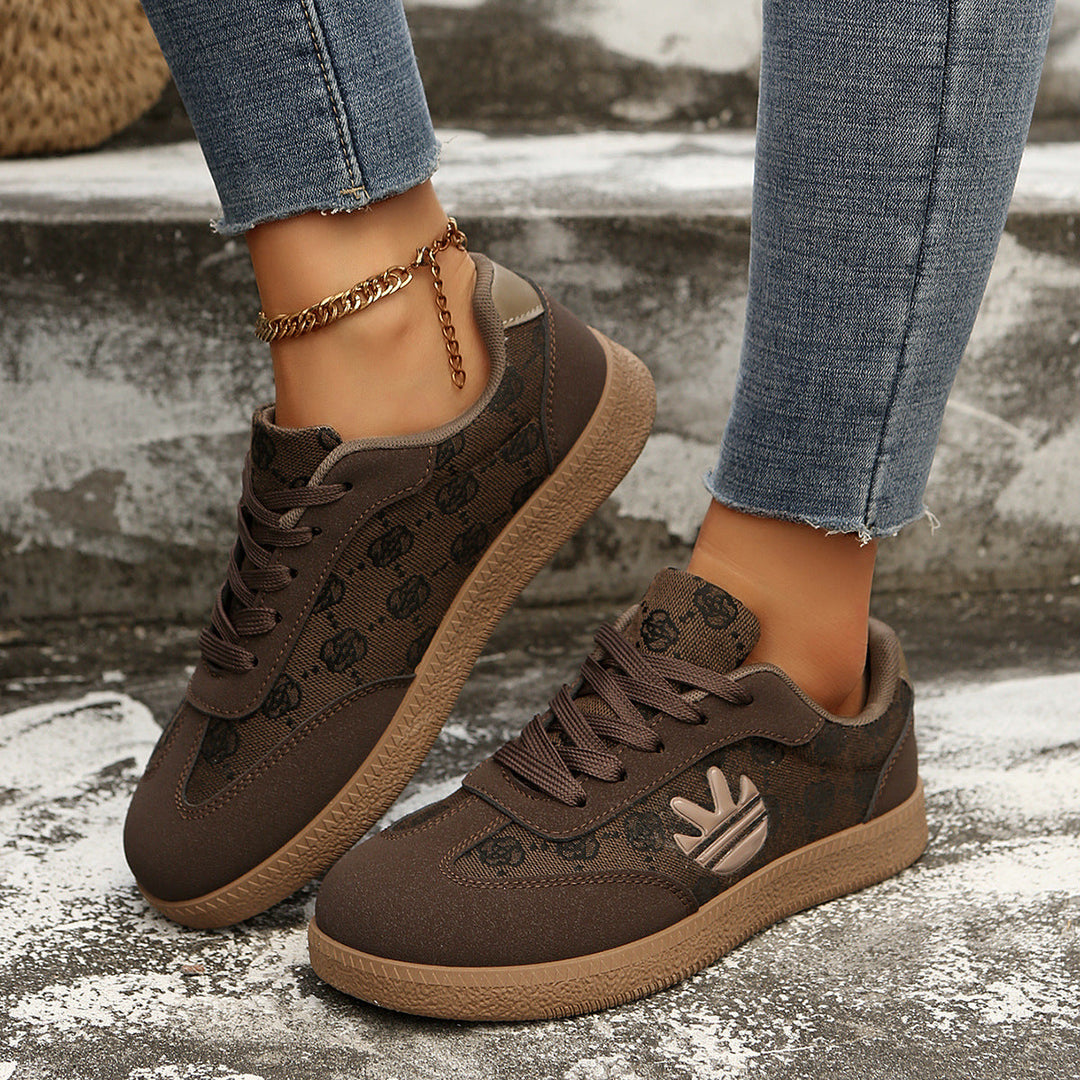 Damen Sneaker mit modischem Print und rutschfester Sohle Drune