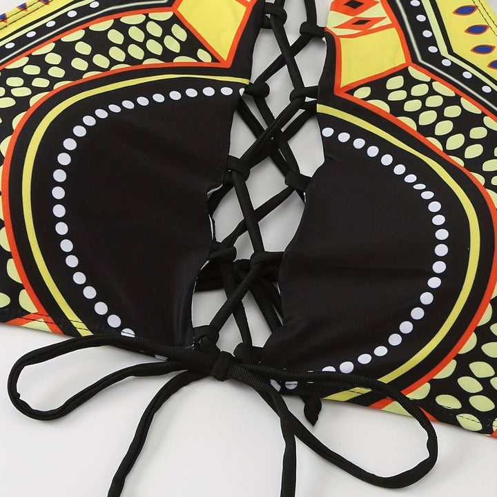 Damen Hochwertiger Bikini mit raffiniertem Schnürdesign Drune