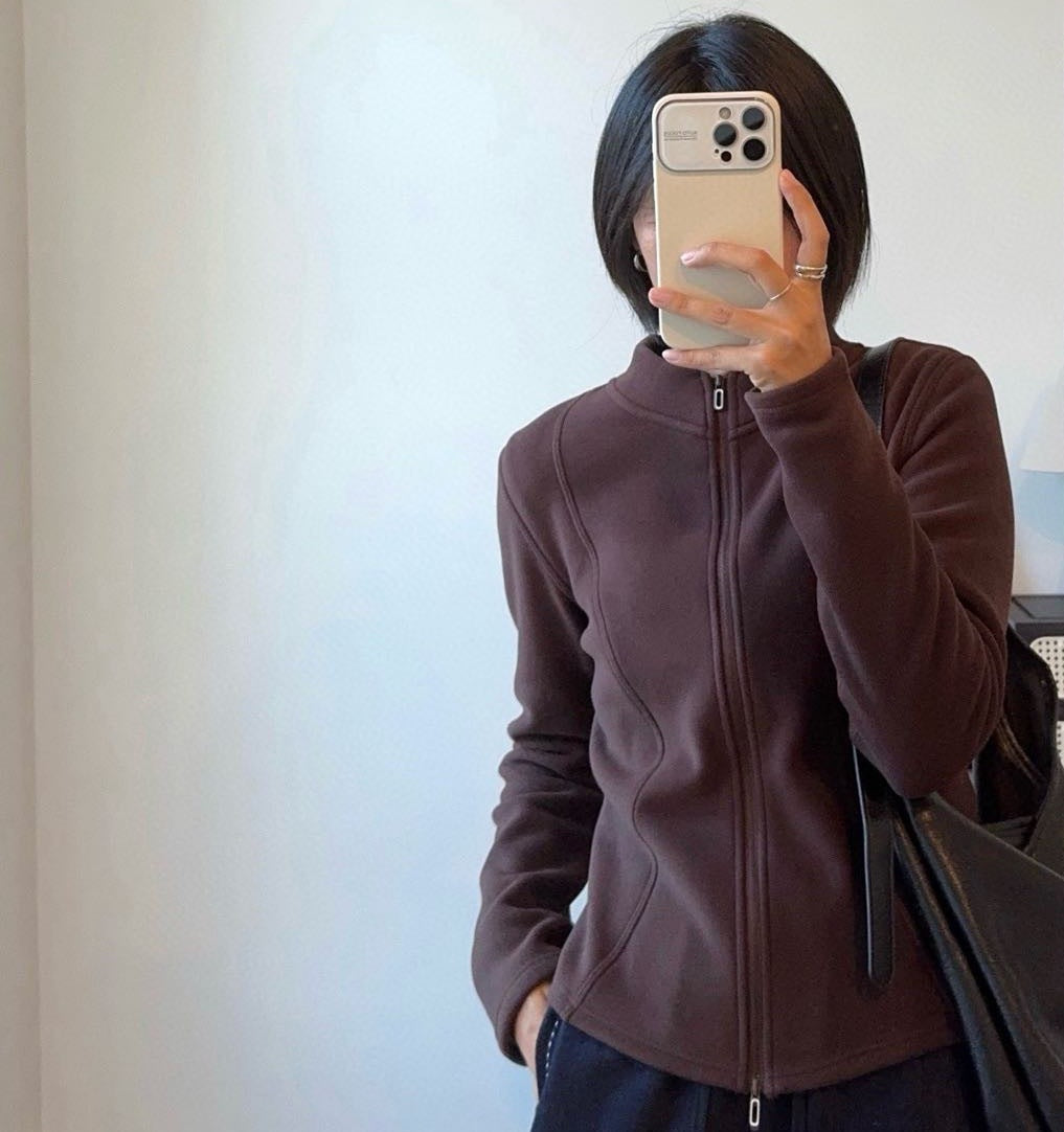 Damen Fleece-Jacke mit innovativem Stehkragen und sportlichem Schnitt Drune