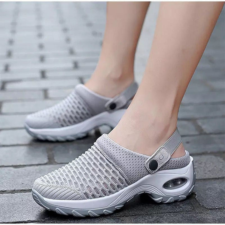 Damen atmungsaktive Slip-On Sneakers mit modischem Mesh-Design Drune