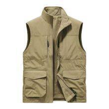 Herren Multifunktionale Field‑Utility‑Weste mit Mehrfachtaschen und Stehkragen Drune