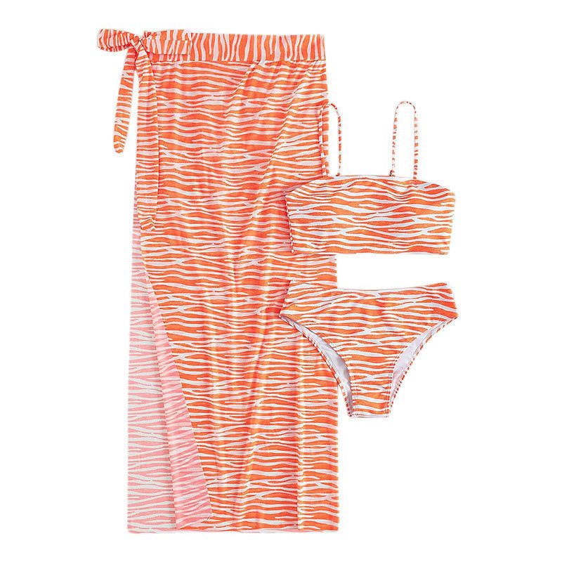 Damen Zweiteiler Bikini-Set mit trendigem Wickelrock Drune