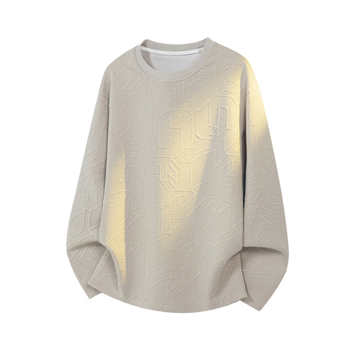 Damen Modischer Sweatshirt mit modernem Prägung Drune
