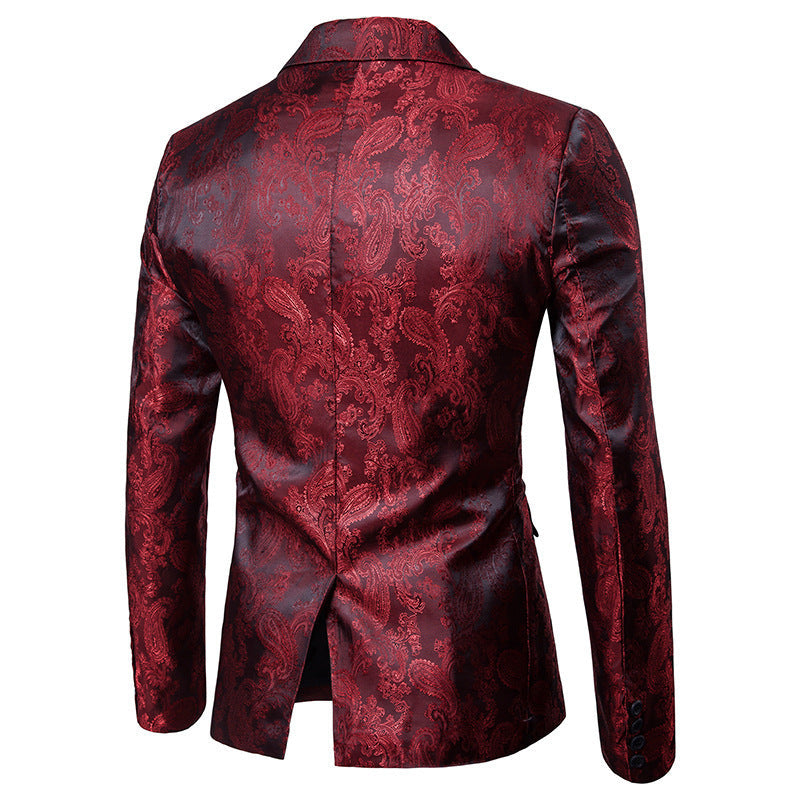 Herren elegantes Anzug-Set mit feinem Paisleymuster Drune
