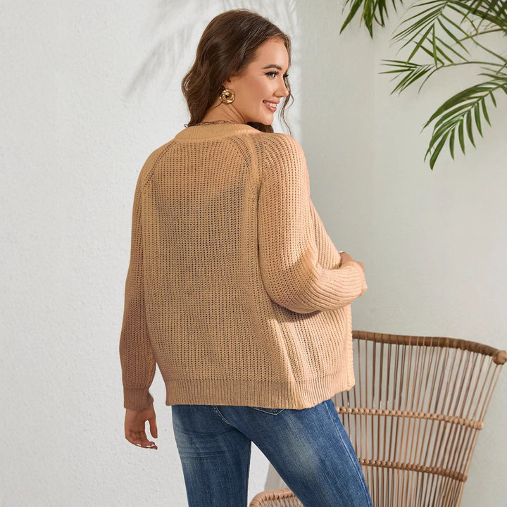 Damen Grobstrick Cardigan mit lässiger Passform und offenen Front Drune