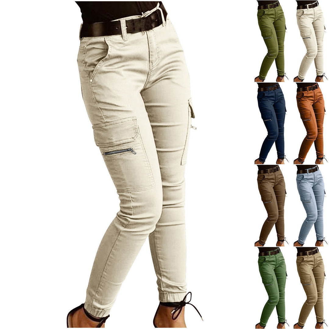 Damen Cargo-Hose mit figurbetontem Schnitt und vielen praktischen Taschen Drune