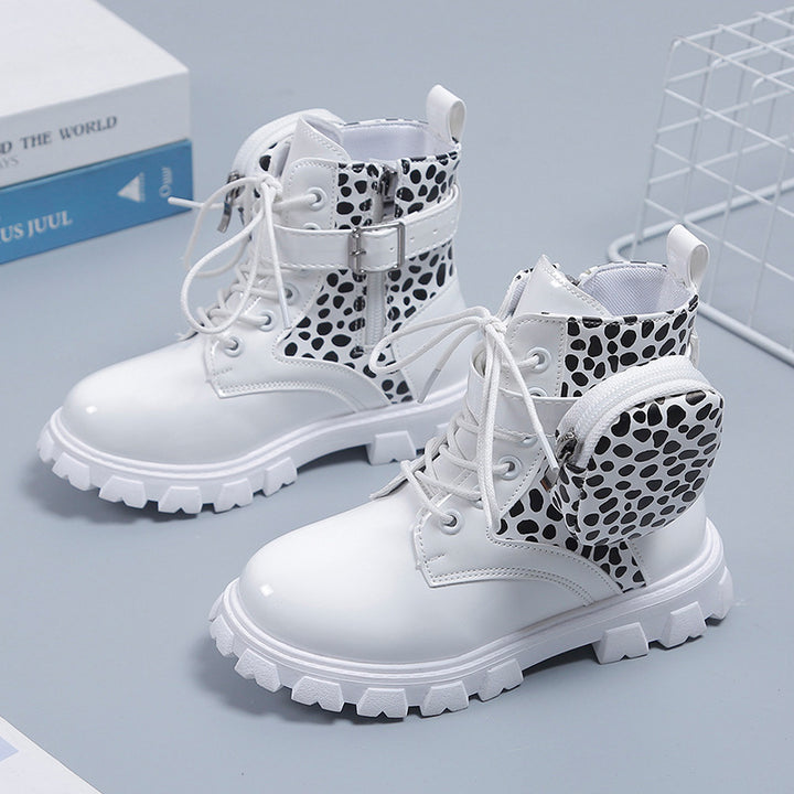 Damen modische und funktionale Stiefeletten mit seitlicher Tasche Drune