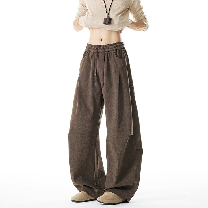 Damen Lässige und weite Stoffhose Drune