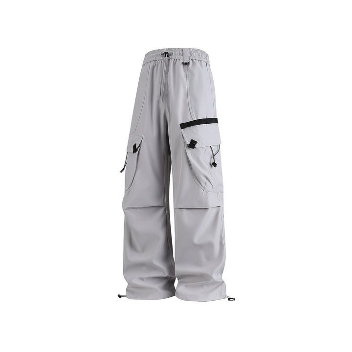 Herren Weite Utility-Cargo-Hose mit Tunnelzugbund, Multifachtaschen und verstellbaren Beinabschlüssen Drune