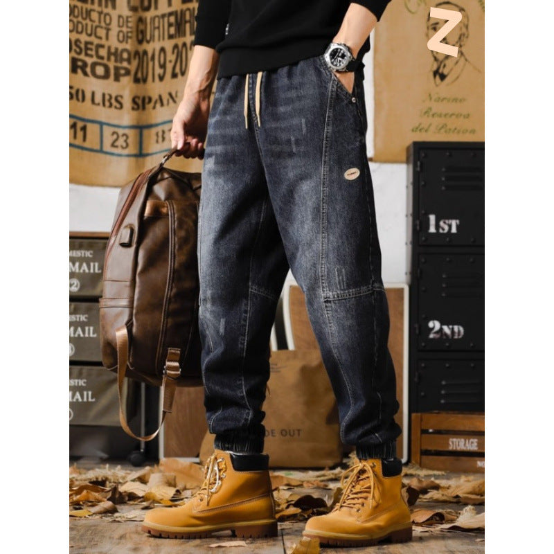 Herren Komfortable Denim Jogginghose Drune