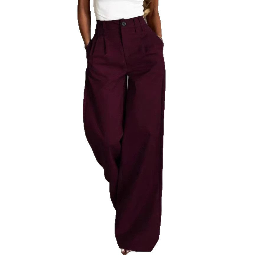 Damen Weite Anzughose mit eleganten Bundfalten Drune