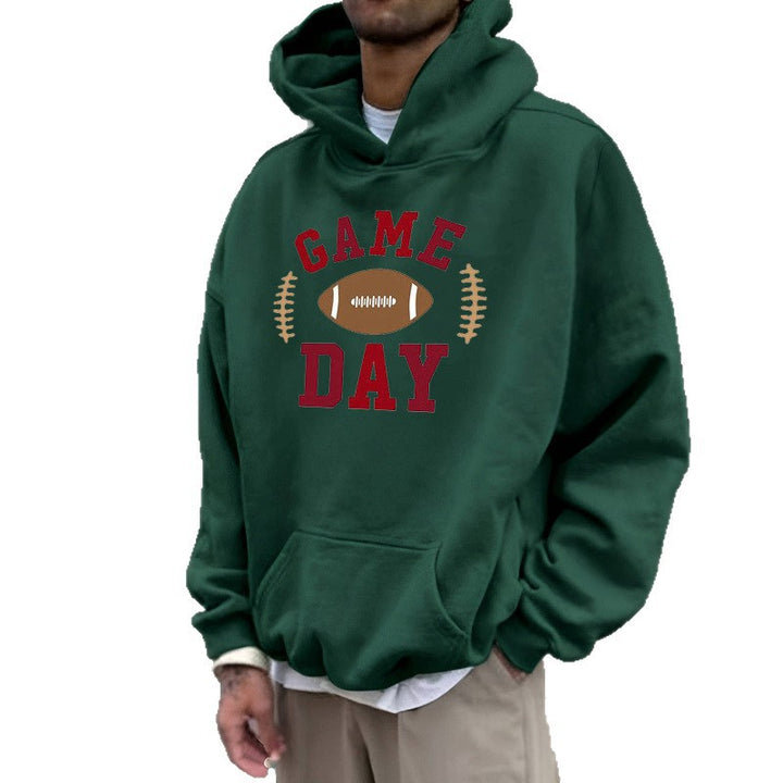Damen Sportlicher Kapuzenpullover mit Football-Motiv Drune