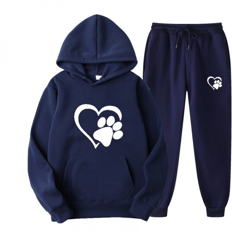 Damen Kuscheliger Hoodie und Jogginghose Set Drune