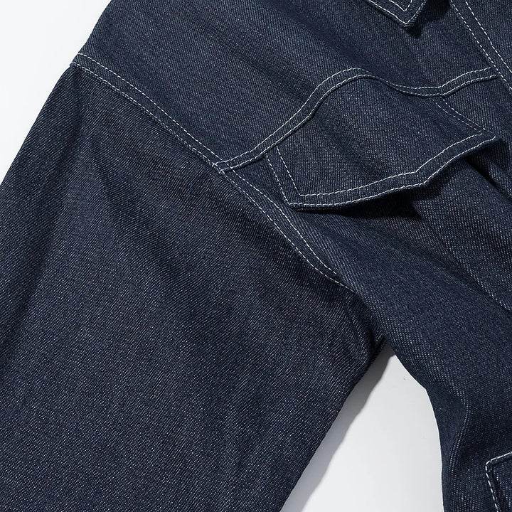 Damen nan Utility-Jeansjacke mit taillierten Abnähern, verdeckter Druckknopfleiste und aufgesetzten Brustklappen Drune