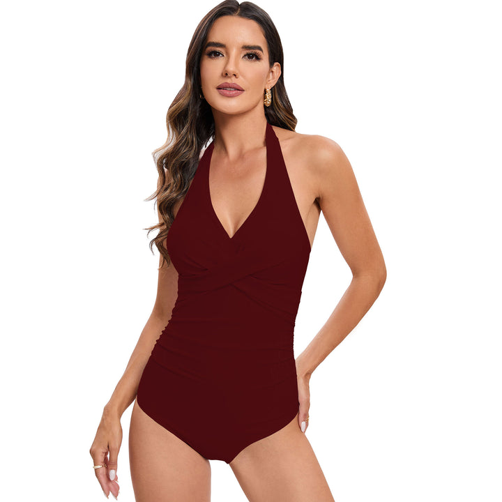 Damen Eleganter Wickel-Badeanzug Drune