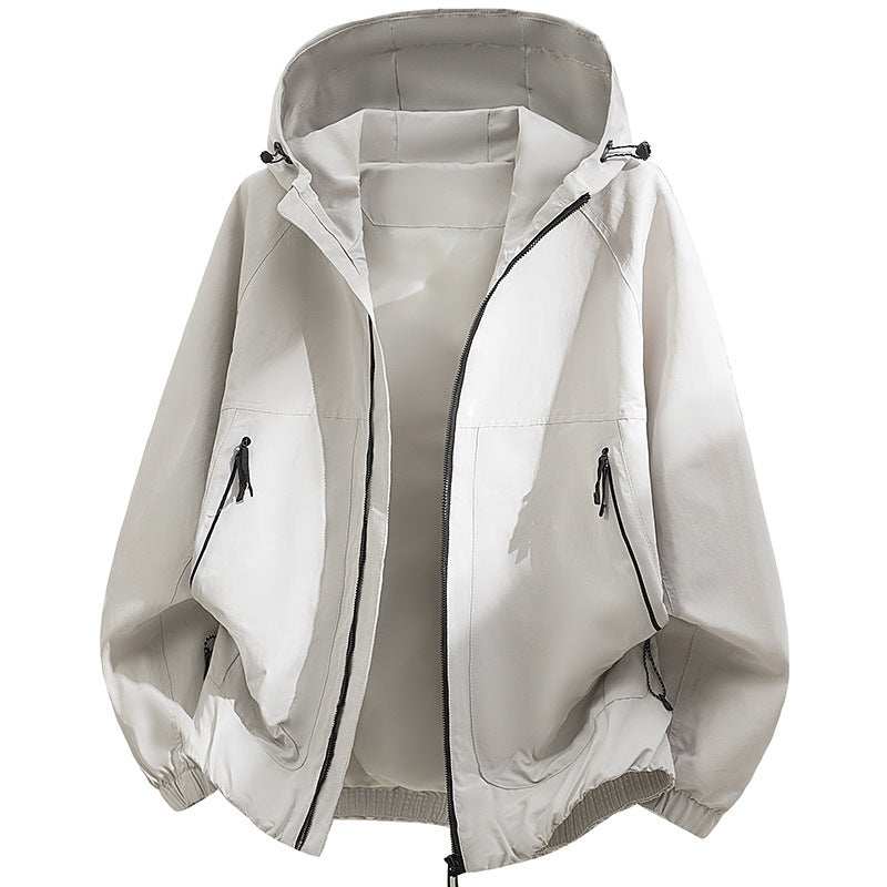 Herren technische Kapuzen-Softshelljacke mit verstellbarer Kapuze und Utility-Taschen Drune