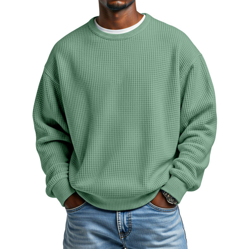 Herren Bequemer Sweatpullover mit Waffelstruktur Drune