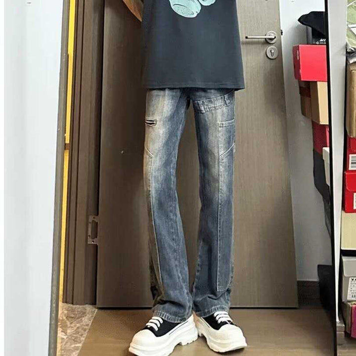 Herren Lässige Baggy-Jeans mit praktischen Taschen Drune