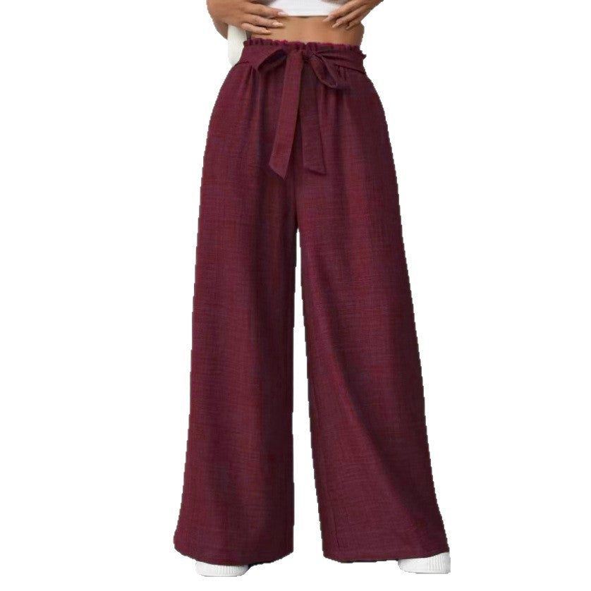 Damen Weit geschnittene Hosen mit verstellbarem Bund Drune