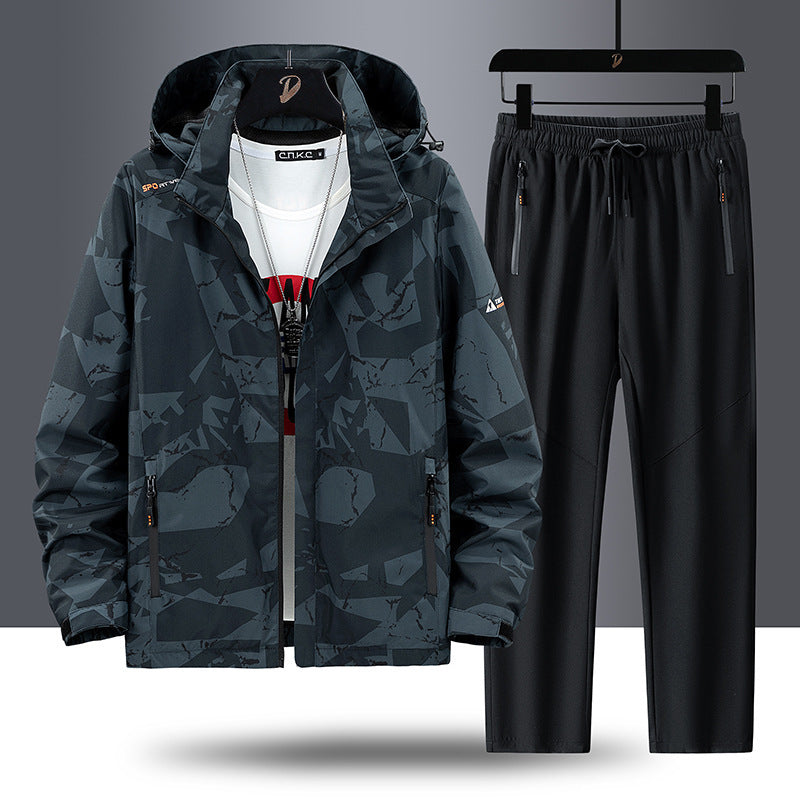 Herren Sportliches Trainingsanzug Drune