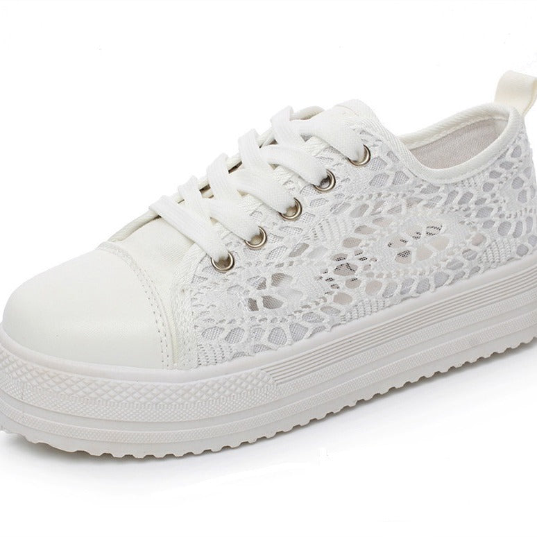 Damen modische Sneaker im romantischen Spitzendesign Drune