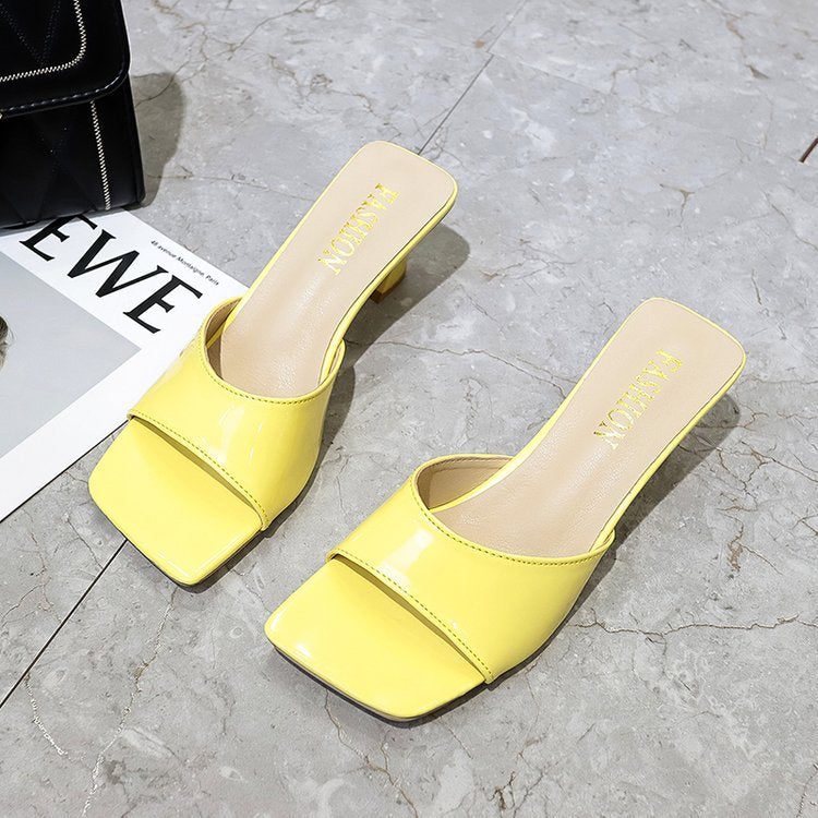 Damen Chic Open-Toe Slide High Heels mit Komfortpolsterung Drune