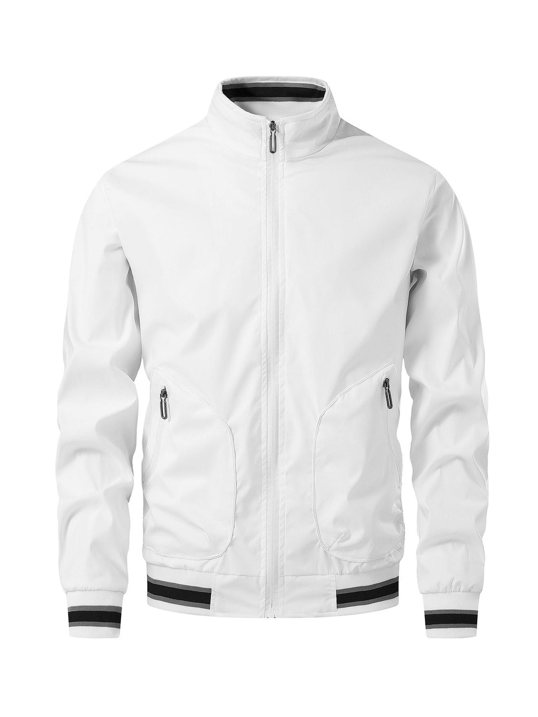 Herren sportliche Übergangsjacke mit hohem Kragen und praktischen Reißverschlusstaschen Drune