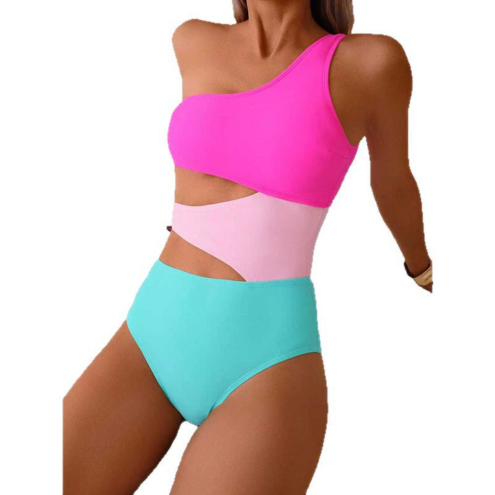 Damen asymmetrischer Badeanzug mit Cut-Outs Drune