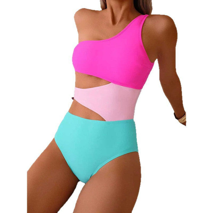 Damen asymmetrischer Badeanzug mit Cut-Outs Drune