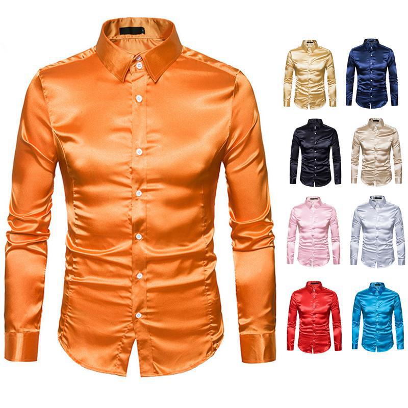 Herren elegantes Businesshemd aus hochwertigem Satin mit perfekter Passform Drune