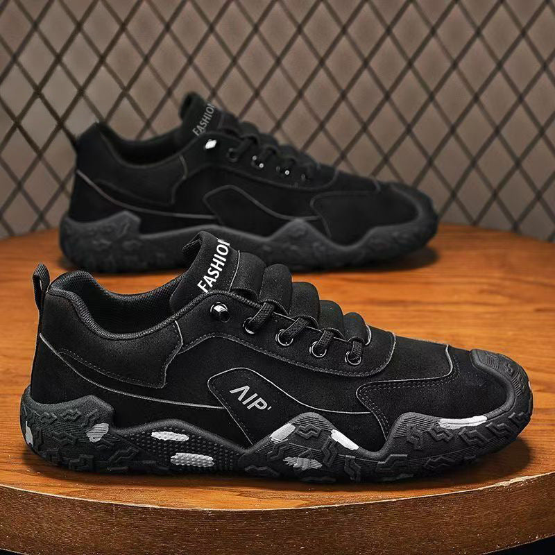 Herren Urbaner Chunky-Sneaker mit Veloursleder-Optik, profiliertem Grip-Profil und ergonomischer Plateausohle Drune