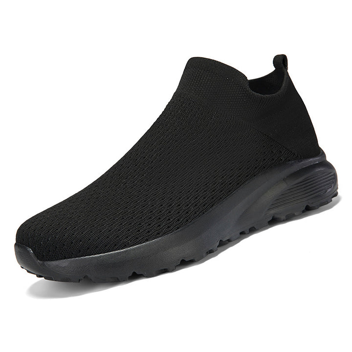Unisex nan elastischer Strick-Schlupfschuh mit konturierter viskoelastischer Innensohle und rutschfester stoßdämpfender Laufsohle Drune